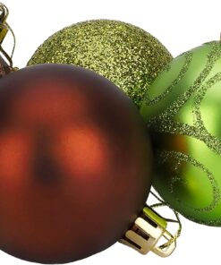Alternative view of Christmas Concepts® Pack of 20 - 60mm Lime Green & Chocolate Assorted Baubles