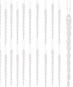 Pack of 24-13cm (5") Transparent Icicle Decorations - Luxury Christmas Baubles