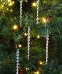 Alternative view of Pack of 24-13cm (5") Transparent Icicle Decorations - Luxury Christmas Baubles