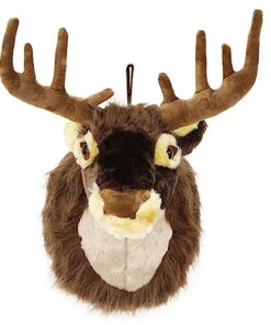 50cm (20") Festive Battery Operated Singing Reindeer Head - Motion Activated - Wall Mounted Christmas Plush Decorations