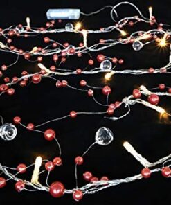2m (6.5ft) LED String Lights , Weddings & Christmas, Garland Party Decorations (Orange - Warm White)