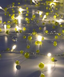 Christmas Concepts® 2m (6.5ft) 20 Beaded LED String Lights - Garland Party Decorations - Weddings & Christmas (Citrus Lemon)