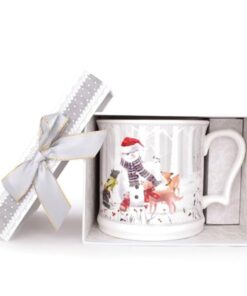 Snowman & Friends Deluxe Ceramic Tableware Range - 14.2oz Mug With Matching Decorative Gift Box