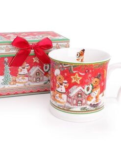 Gingerbread Deluxe Ceramic Tableware Range - 15oz Mug with Matching Decorative Gift Box
