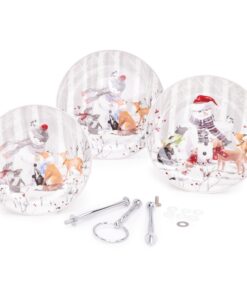 Alternative view of Snowman & Friends Deluxe Ceramic Tableware Range - 3 Tier Cake Stand With Matching Decorative Gift Box
