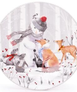 Alternative view of Snowman & Friends Deluxe Ceramic Tableware Range - Tea Set including Teapot, Cup & Saucer With Matching Decorative Gift Box