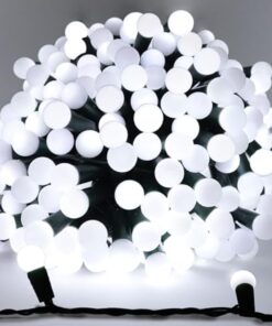 300 30m/98ft White LED Berry Lights with 8 Function Controller - Indoor/Outdoor - Energy Efficient A++ - Christmas Lights
