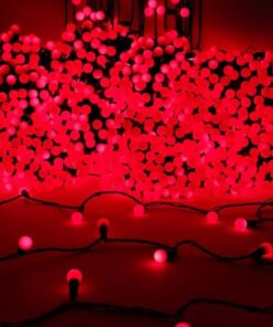 1000 100m/328ft Red LED Berry Lights With 8 Function Controller - Indoor/Outdoor - Energy Efficient A++ - Christmas Lights