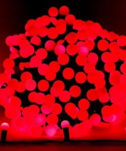 300 30m/98ft Red LED Berry Lights With 8 Function Controller - Indoor/Outdoor - Energy Efficient A++ - Christmas Lights