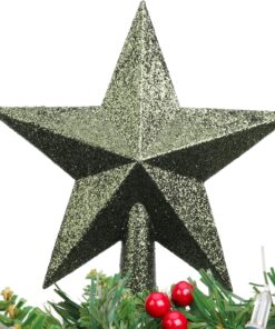 Christmas Concepts® 20cm Glitter Tree Top Star Decoration – Christmas Tree Topper (Forrest Green)
