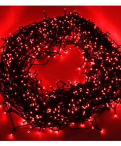 Super Bright LED 8 Multi Function Low Current Energy Saving Indoor/Outdoor Long Lasting Christmas Fairy String Lights Energy Class A+++ (Red, 1000)