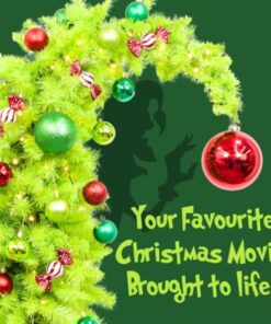 Alternative view of 1.5m (5ft) Pre Lit Christmas Tree With Giant Red Bauble Topper - 8 Function 130 Warm White LED Lights - Curved Artificial Tree