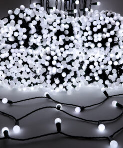 LED Berry Lights with 8 Function Controller - Indoor/Outdoor - Energy Efficient A++ - Christmas Lights (White, 1000)