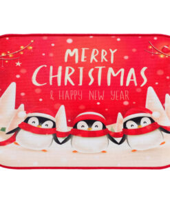 Christmas Concepts® 59cm (23") 'Merry Christmas & Happy New Year' Penguin Design Non Slip Door Mat - Christmas Decorations