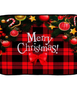 Christmas Concepts® 59cm (23") 'Merry Christmas' Traditional Gold & Green Design Non Slip Door Mat - Christmas Decorations