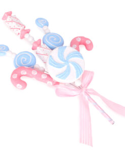 Christmas Concepts® 40cm (16") Candy Theme Glittery Sweets Christmas Tree Pick - DIY Garland/Wreath/Flower Arrangements - Christmas Tree Decoration (Pink & Blue)