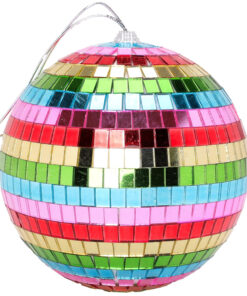 Christmas Concepts® 150mm (6") Giant Multi Coloured Mirror Disco Ball Bauble - Christmas Tree Hanging Decorations