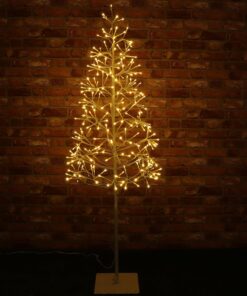 Christmas Concepts® 4ft 9" (1.5m) Mains Operated LED Starburst Tree - 280 Static Warm White Bulbs - Indoor/Outdoor Christmas Decorations
