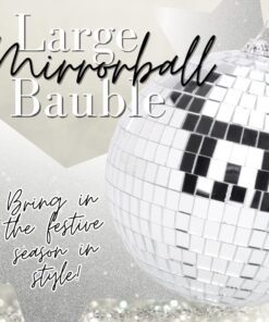 Alternative view of Christmas Concepts® 150mm (6") Giant Silver Mirror Disco Ball Bauble - Christmas Tree Hanging Decorations