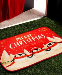 Alternative view of Christmas Concepts® 59cm (23") 'Merry Christmas & Happy New Year' Penguin Design Non Slip Door Mat - Christmas Decorations