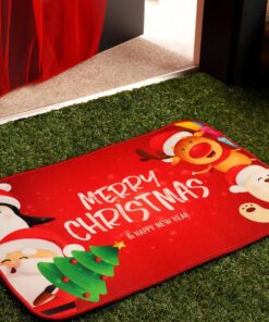 Alternative view of Christmas Concepts® 59cm (23") 'Merry Christmas & Happy New Year' Christmas Character Design Non Slip Door Mat - Christmas Decorations