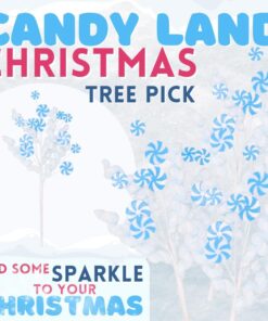 Alternative view of Christmas Concepts® 40cm (16") Blue & White Lollipop Christmas Tree Pick