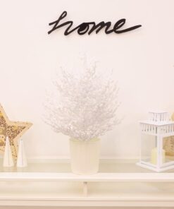 Alternative view of 2ft (24") White Glitter Flocked Twig Tree With Base - Tabletop Christmas Trees