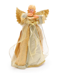 30cm (12") Traditional Tree Top Angel - Christmas Tree Topper Decoration - Gold Or Silver (Gold)