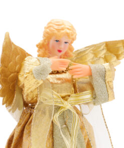 Alternative view of 30cm (12") Traditional Tree Top Angel - Christmas Tree Topper Decoration - Gold Or Silver (Gold)