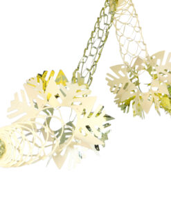 2.7M Gold and Ivory Snowflake Foil Garland - Christmas Decorations