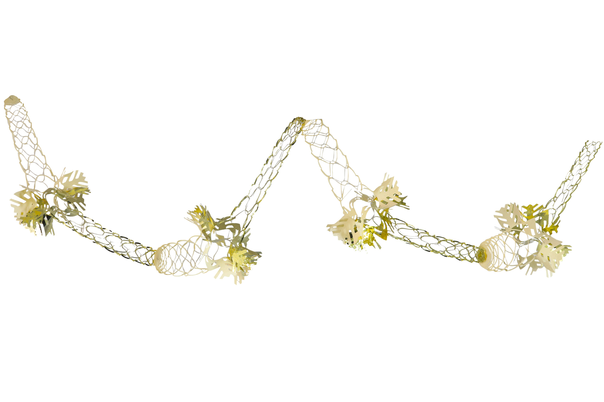 2.7M Gold and Ivory Snowflake Foil Garland - Christmas Decorations - Image 4