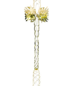 Alternative view of 2.7M Gold and Ivory Snowflake Foil Garland - Christmas Decorations