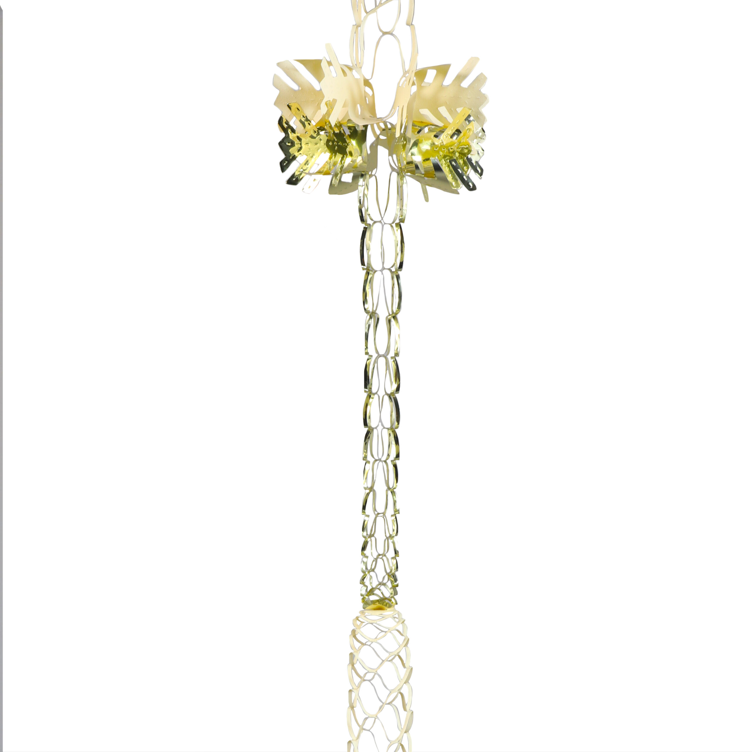 2.7M Gold and Ivory Snowflake Foil Garland - Christmas Decorations - Image 2