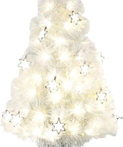 Christmas Concepts® 3ft (36") Warm & Ice White Fibre Optic Multi Function Christmas Tree With LED Snowflakes - 13 Functions Included