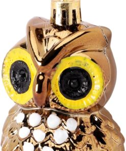 Alternative view of Christmas Concepts® Pack of 3 - 90mm (3.5") Gold Glittery Festive Owl Baubles - Christmas Tree Decorations