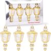 Christmas Concepts® Pack Of 4-110mm (4.3") Gold Glittery Festive Lantern Baubles - Christmas Tree Decorations