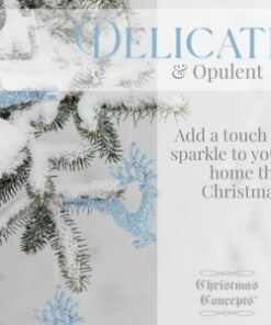 Alternative view of Christmas Concepts® 100mm (4") Pack Of 6 Glittery Reindeer Baubles - Christmas Tree Decorations (Ice Blue)