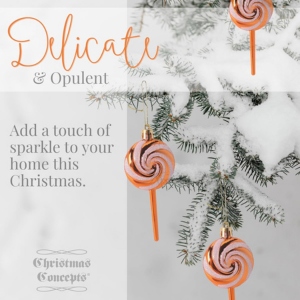 Christmas Concepts® Pack of 4-110mm (4.3") Copper Glittery Festive Lollipop Baubles - Christmas Tree Decorations - Image 7