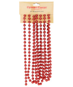 Christmas Concepts® 9ft Christmas Bead Chain - Christmas Bead Garlands - Decorations (Rioja Red)