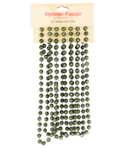 Christmas Concepts® 9ft Christmas Bead Chain - Christmas Bead Garlands - Decorations (Forrest Green)
