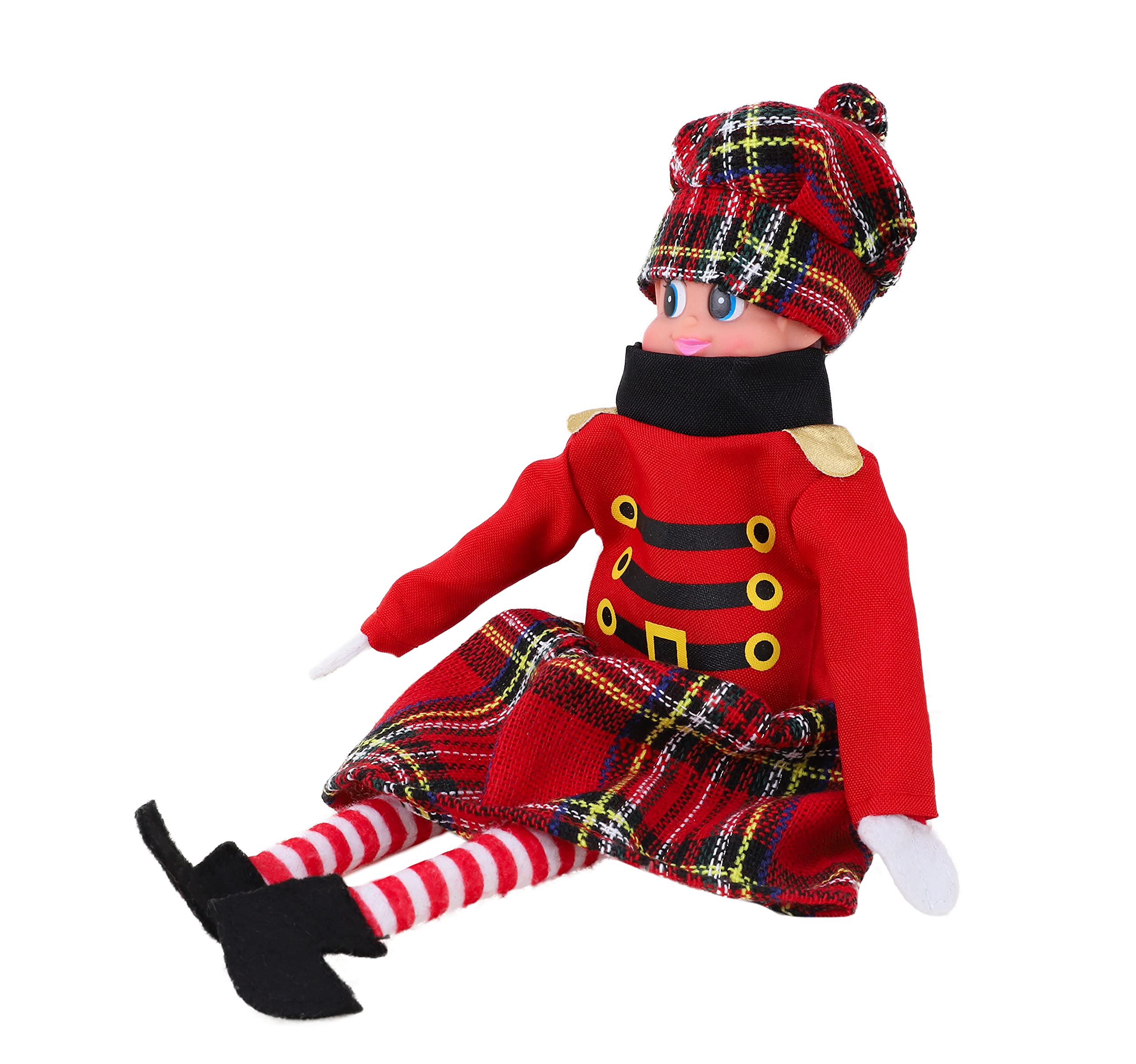 Toyland® Scotland Novelty Elf Fancy Dress Outfit - Clothing Accessories for Christmas Elves and Dolls (Scottish Outfit) - Image 3