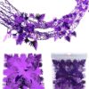 Christmas Concepts® 9ft x 1ft Large Square Foil Garland Festive Hanging Decoration – Christmas Trimming (Purple)