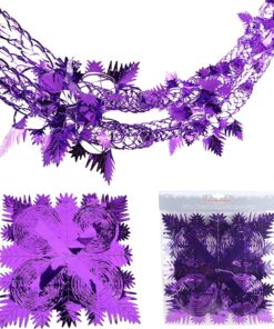 Christmas Concepts® 9ft x 1ft Large Square Foil Garland Festive Hanging Decoration – Christmas Trimming (Purple)