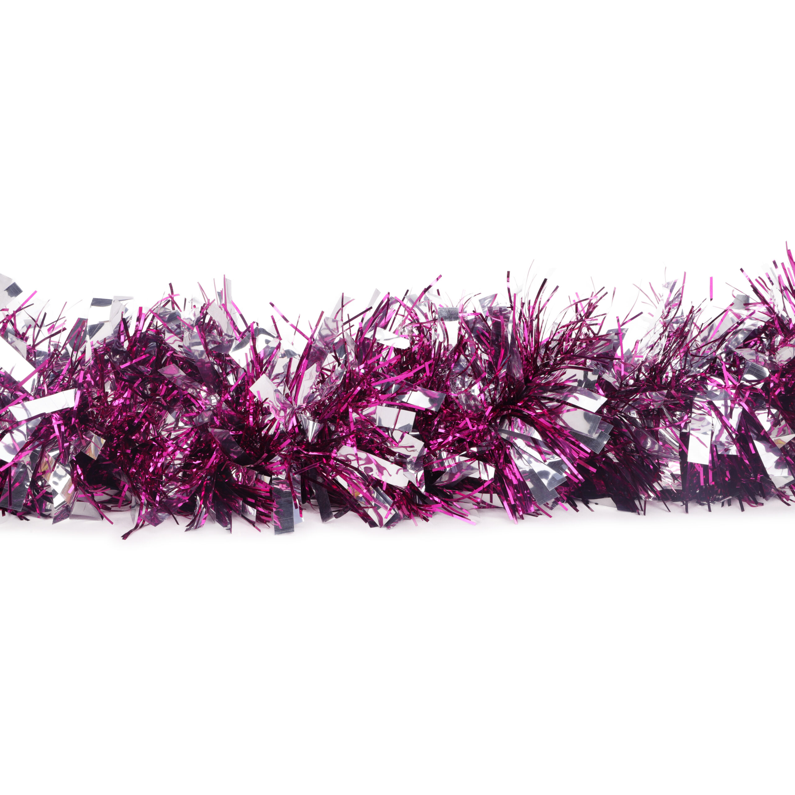 Christmas Concepts® 3m Christmas Tinsel - Christmas Decoration Tinsel (Hot Pink and Silver) - Image 3