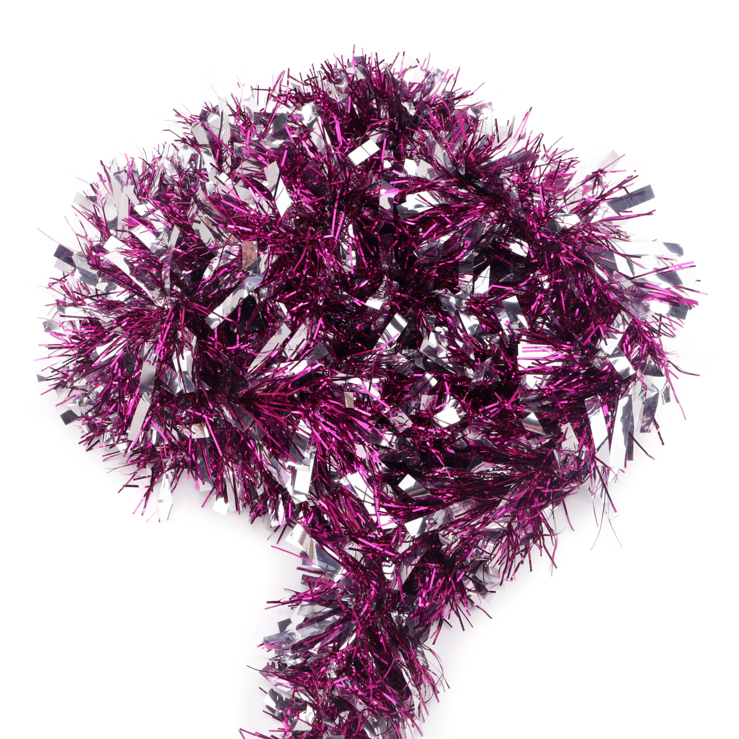 Christmas Concepts® 3m Christmas Tinsel - Christmas Decoration Tinsel (Hot Pink and Silver) - Image 4